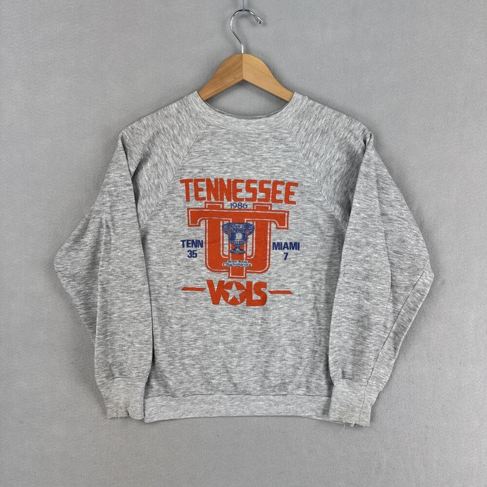 Vintage Tennessee Volunteers Sweatshirt Mens Medium NCAA Sugar Bowl 1986 Signal